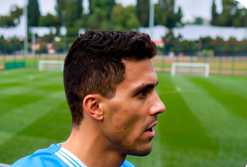 Rodri celebrates with the World Cup trophy after Spain's 1-0 extra-time victory over Argentina in the 2026 final at MetLife Stadium.