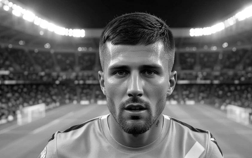 Rodri in Manchester City kit, with text overlay about Real Madrid interest cooling and Florentino Pérez unconvinced